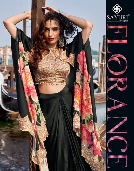 Florance By Sayuri Crep Silk Designer Indo Western Wholesale Price In Surat
